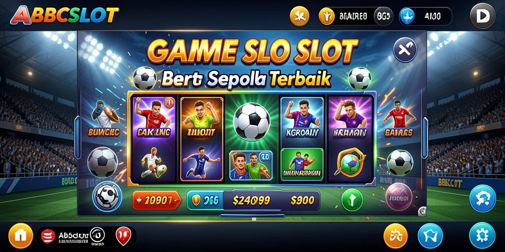 Tampilan gameplay menarik dari ABCSLOT dengan tema sepak bola.