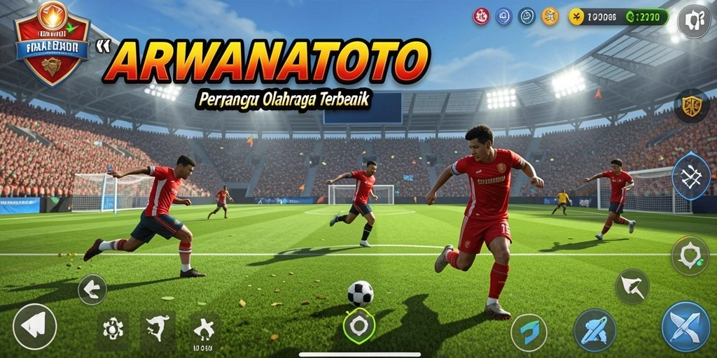 Tangkapan layar ARWANATOTO menampilkan intensitas permainan olahraga yang mendebarkan.