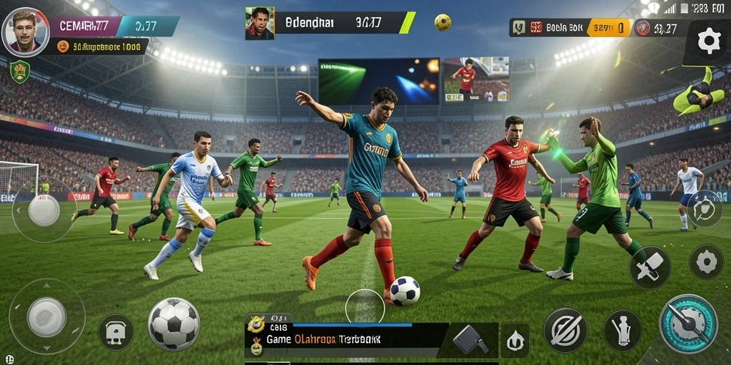 Tampilan gameplay seru dalam CEMARA77 dengan aksi olahraga yang menegangkan.