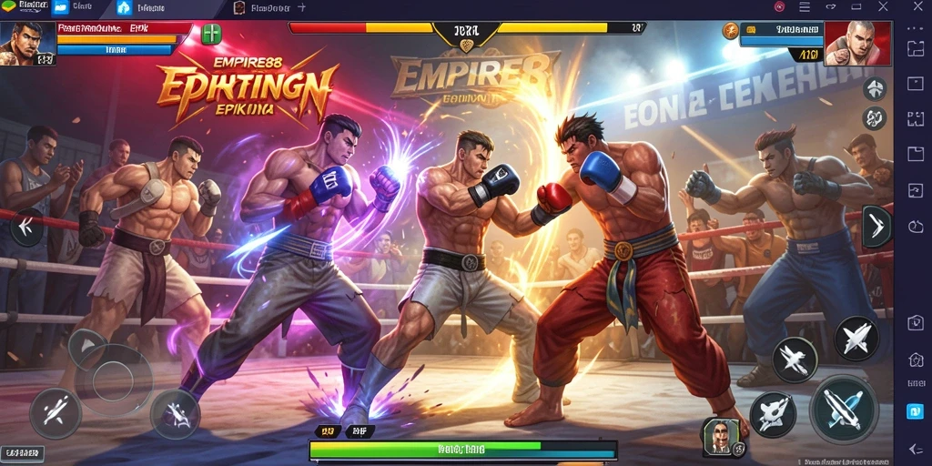 Screenshot gameplay EMPIRE88 menampilkan aksi pertarungan yang intens.