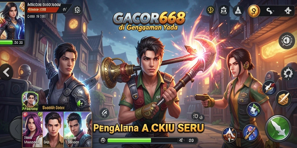 Tangkapan layar GACOR668 menampilkan pertarungan seru dengan efek visual yang menakjubkan.