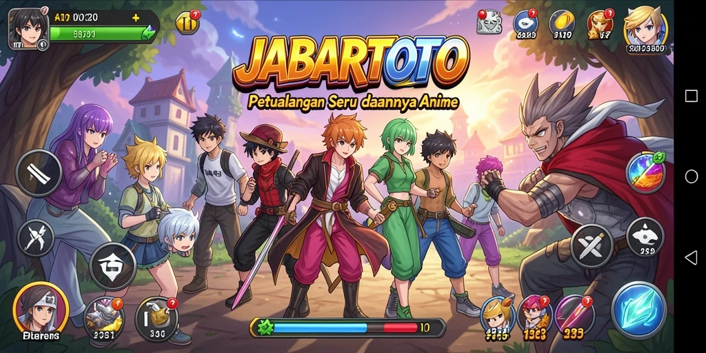 Tampilan screenshot JABARTOTO dengan karakter anime yang menarik.