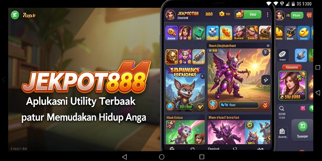 Tampilan utama JEKPOT88 dengan fitur-fitur Utility yang mudah digunakan.