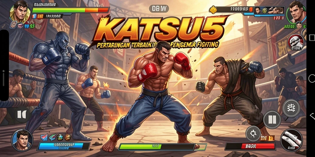 Tangkapan layar menunjukkan aksi pertarungan sengit di KATSU5.