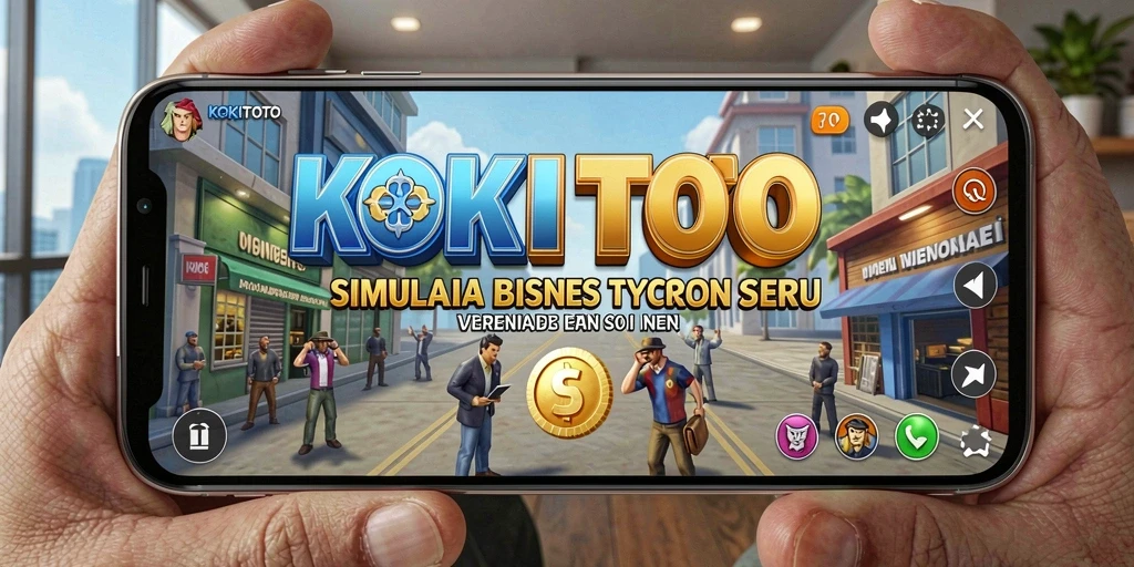Tangkapan layar gameplay KOKITOTO yang menampilkan pembangunan bisnis.