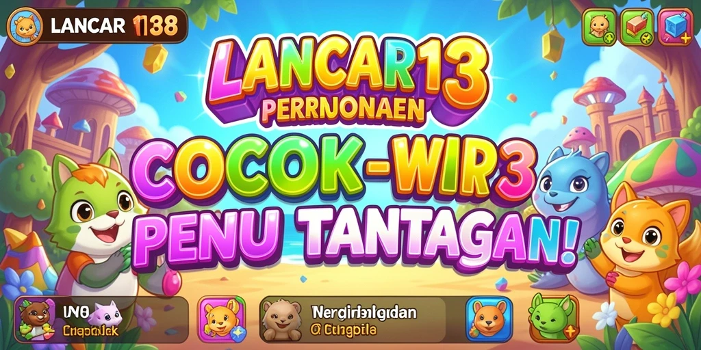 Screenshot gameplay LANCAR138 menampilkan momen mencocokkan buah-buahan yang cerah.