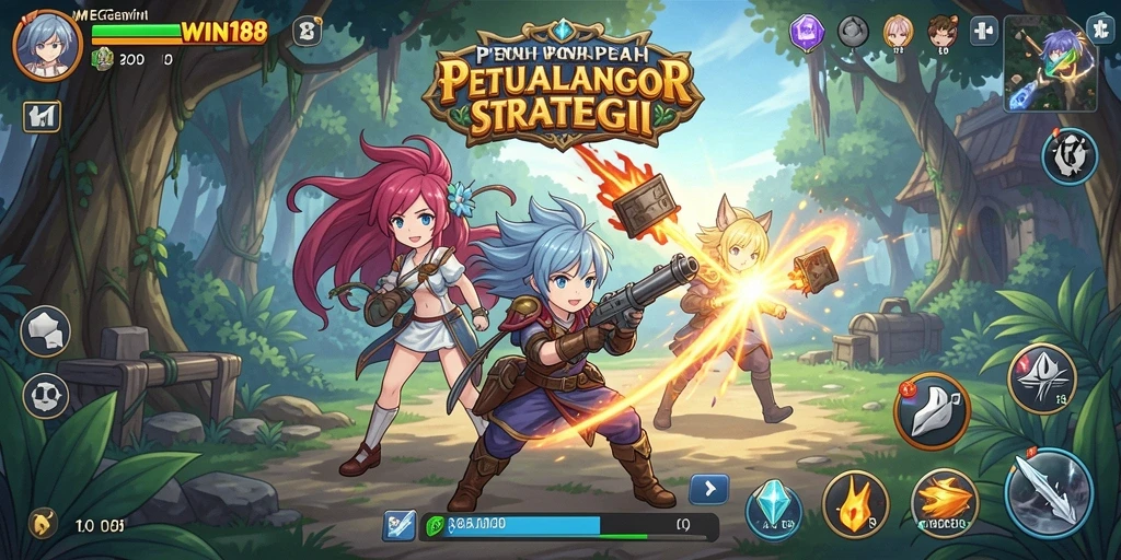 Screenshot gameplay MEGEWIN188 dengan karakter Anime yang dinamis.