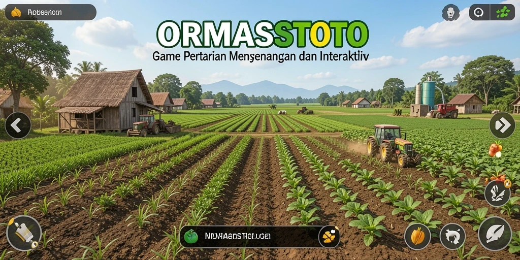 Tangkapan layar gameplay ORMASSTOTO menampilkan petualangan pertanian yang seru.