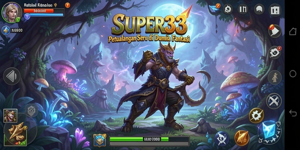 Tampilan screenshot gameplay SUPER33 yang mendebarkan dan penuh petualangan RPG.