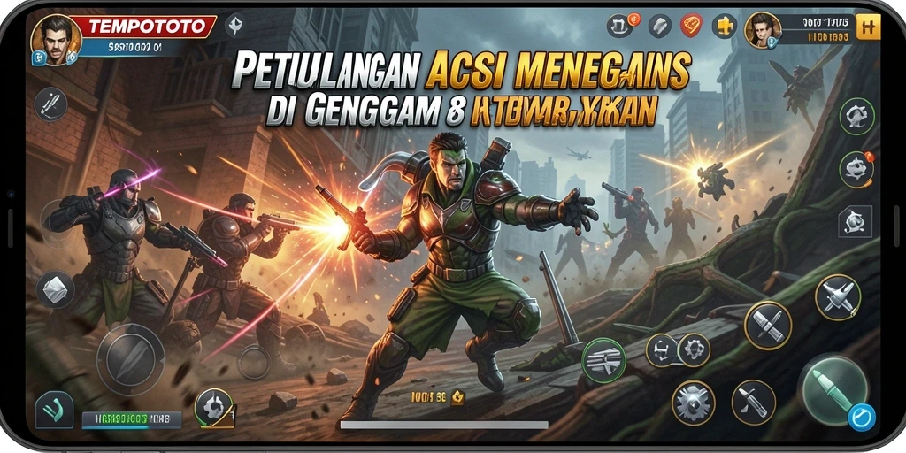 Tampilan gameplay menegangkan dari TEMPOTOTO penuh aksi.